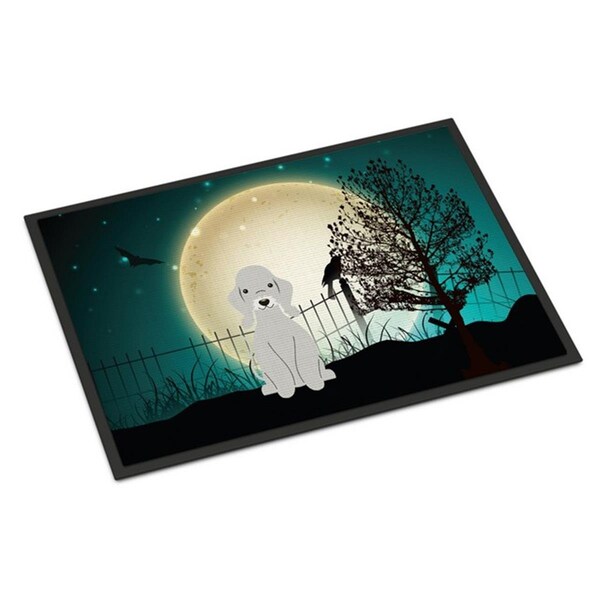 Carolines Treasures Halloween Scary Bedlington Terrier Blue Indoor or Outdoor Mat, 24 x 0.25 x 36 in. BB2280JMAT - main